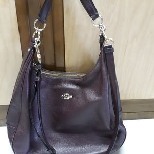 Coach Shay Leather Crossbody Bag Maroon Merlot